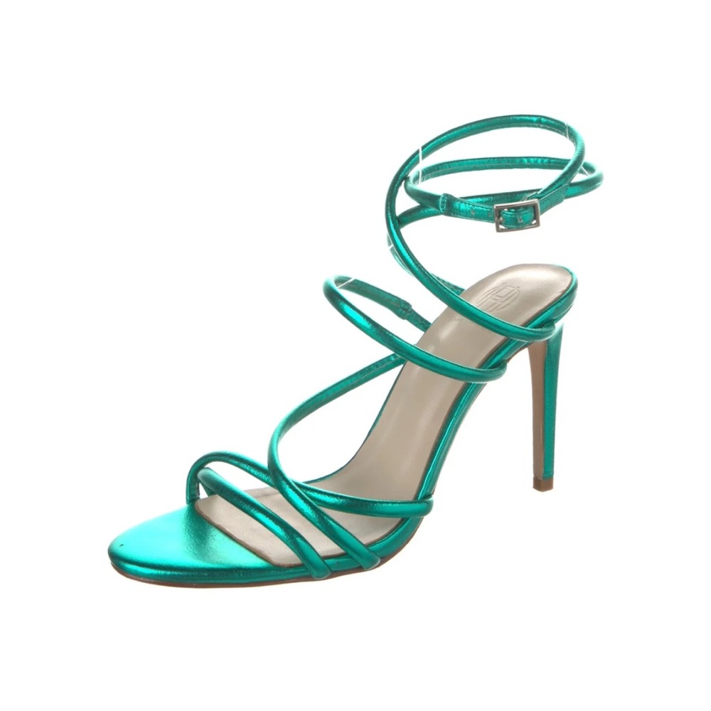 Brand New House of Harlow 1960 Metallic  Green Heels
